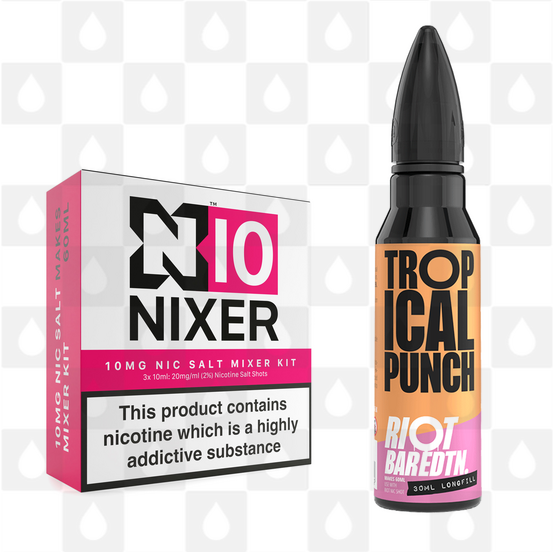 Tropical Punch | BAR EDTN by Riot Squad E Liquid | 60ml Long Fill, Nicotine Type: Nicotine Salt, Strength & Size: 10mg Salt • 60ml • Inc Shots (50/50)