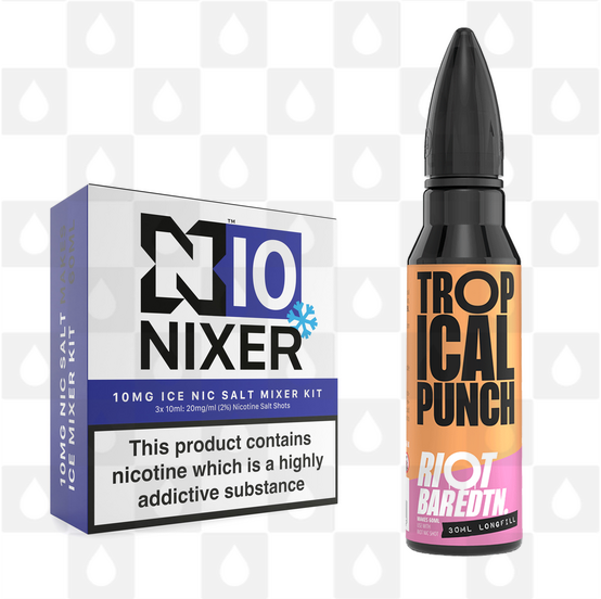 Tropical Punch | BAR EDTN by Riot Squad E Liquid | 60ml Long Fill, Nicotine Type: Nicotine Salt, Strength & Size: 10mg Salt Ice • 60ml • Inc Shots (50/50)