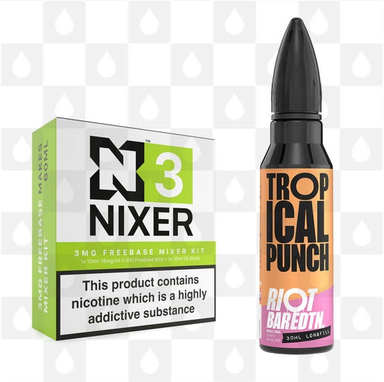Tropical Punch | BAR EDTN by Riot Squad E Liquid | 60ml Long Fill, Nicotine Type: Regular Nicotine, Strength & Size: 03mg • 60ml • Inc Shots (70/30)