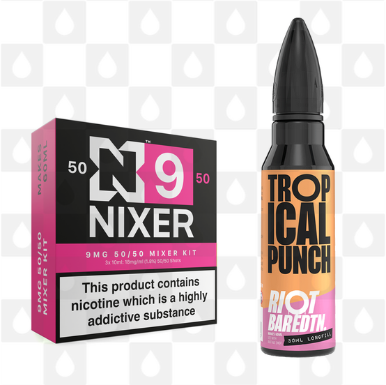Tropical Punch | BAR EDTN by Riot Squad E Liquid | 60ml Long Fill, Nicotine Type: Regular Nicotine, Strength & Size: 09mg • 60ml • Inc Shots (50/50)