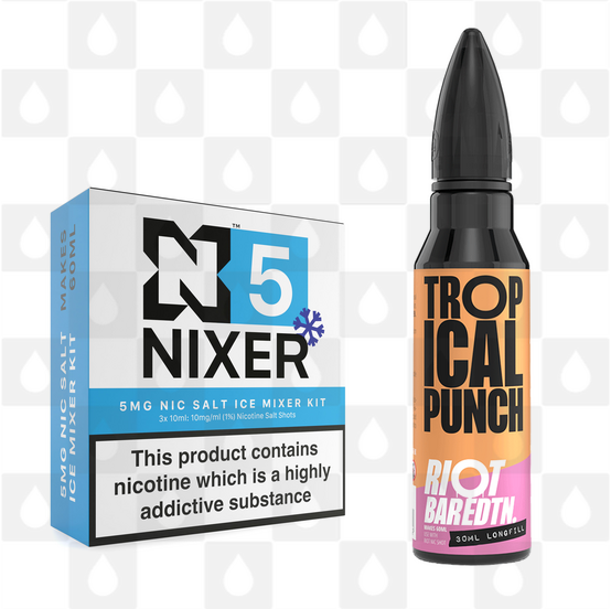 Tropical Punch | BAR EDTN by Riot Squad E Liquid | 60ml Long Fill, Nicotine Type: Nicotine Salt, Strength & Size: 05mg Ice Salt • 60ml • Inc Shots (50/50)