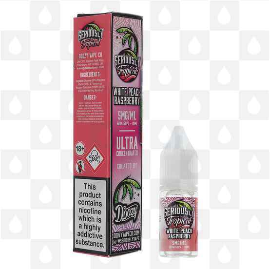 White Peach Raspberry by Seriously Tropical E Liquid | 10ml Nic Salt, Strength & Size: 10mg • 10ml