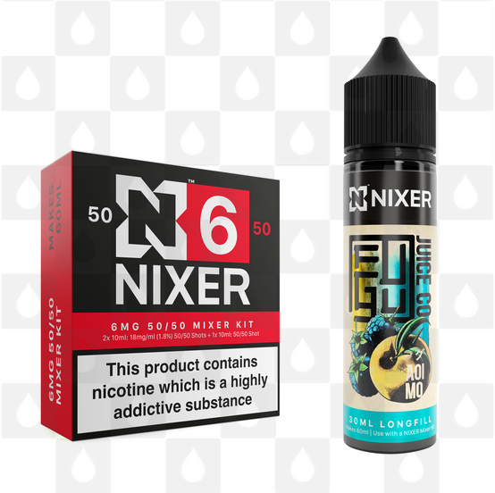 Aoi Mo by Fugu x Nixer E Liquid | 60ml Long Fill, Nicotine Type: Regular Nicotine, Strength & Size: 06mg • 60ml • Inc Shots (50/50)
