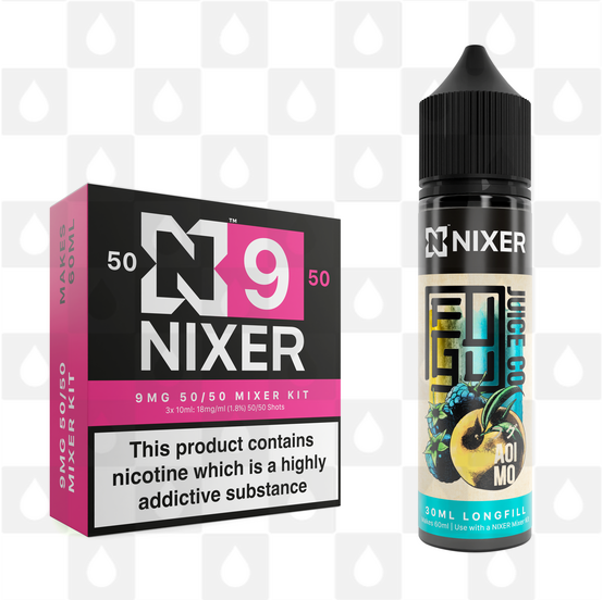 Aoi Mo by Fugu x Nixer E Liquid | 60ml Long Fill, Nicotine Type: Regular Nicotine, Strength & Size: 09mg • 60ml • Inc Shots (50/50)