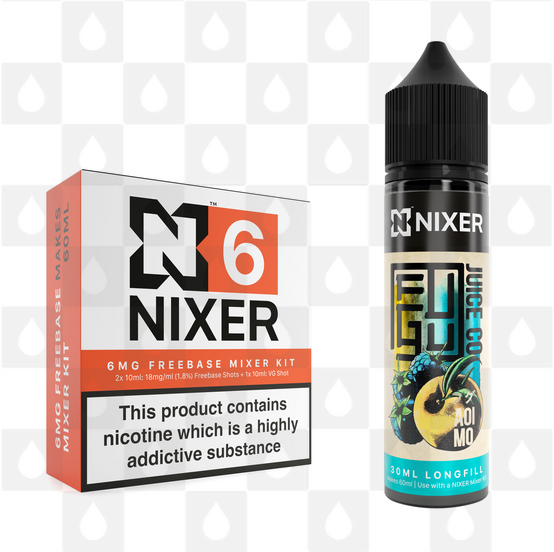 Aoi Mo by Fugu x Nixer E Liquid | 60ml Long Fill, Nicotine Type: Regular Nicotine, Strength & Size: 06mg • 60ml • Inc Shots (70/30)