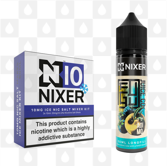 Aoi Mo by Fugu x Nixer E Liquid | 60ml Long Fill, Nicotine Type: Nicotine Salt, Strength & Size: 10mg Salt Ice • 60ml • Inc Shots (50/50)