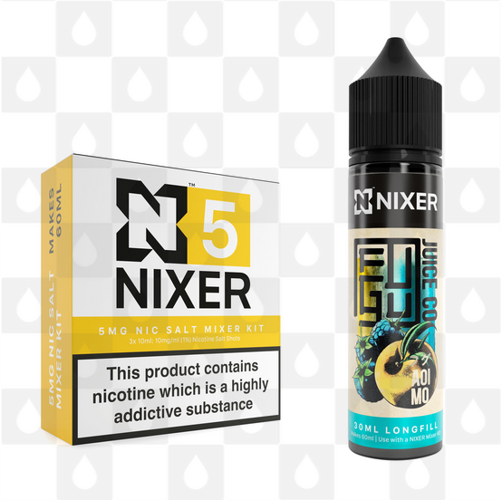 Aoi Mo by Fugu x Nixer E Liquid | 60ml Long Fill, Nicotine Type: Nicotine Salt, Strength & Size: 05mg Salt • 60ml • Inc Shots (50/50)