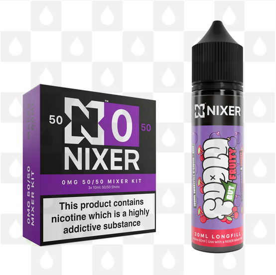 Blackcurrant & Cherry by Fugly But Fruity x Nixer E Liquid | 60ml Long Fill, Nicotine Type: Nicotine Free, Strength & Size: 00mg • 60ml • Inc VG/PG Shots (50/50)