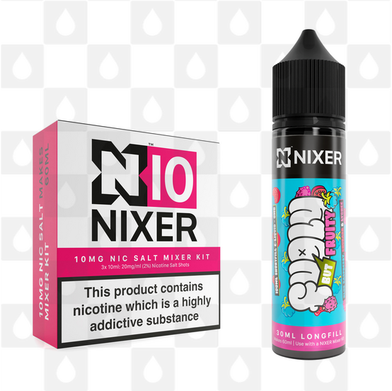 Blue Raspberry, Rhubarb & Lychee by Fugly But Fruity x Nixer E Liquid | 60ml Long Fill, Nicotine Type: Nicotine Salt, Strength & Size: 10mg Salt • 60ml • Inc Shots (50/50)