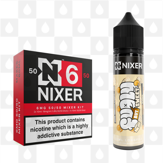 Caramel Blondie by Fugly But Sweet x Nixer E Liquid | 60ml Long Fill, Nicotine Type: Regular Nicotine, Strength & Size: 06mg • 60ml • Inc Shots (50/50)