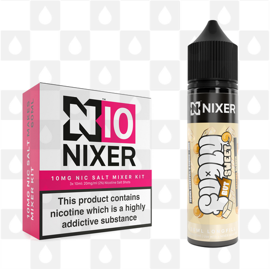 Caramel Blondie by Fugly But Sweet x Nixer E Liquid | 60ml Long Fill, Nicotine Type: Nicotine Salt, Strength & Size: 10mg Salt • 60ml • Inc Shots (50/50)