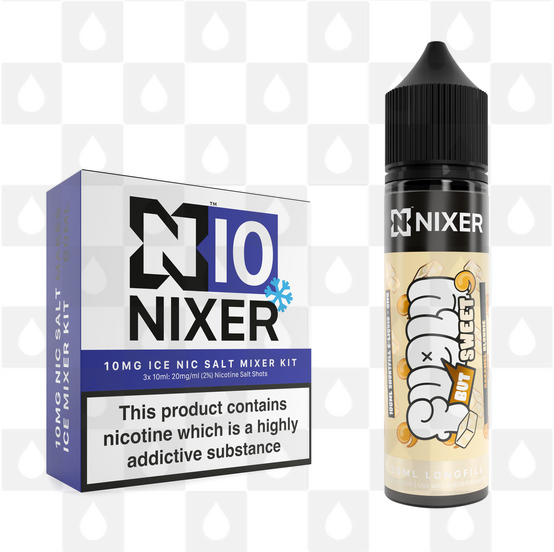 Caramel Blondie by Fugly But Sweet x Nixer E Liquid | 60ml Long Fill, Nicotine Type: Nicotine Salt, Strength & Size: 10mg Salt Ice • 60ml • Inc Shots (50/50)