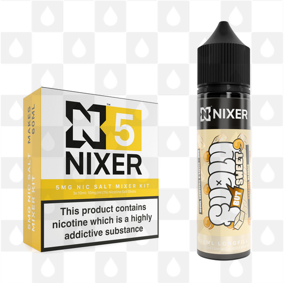 Caramel Blondie by Fugly But Sweet x Nixer E Liquid | 60ml Long Fill, Nicotine Type: Nicotine Salt, Strength & Size: 05mg Salt • 60ml • Inc Shots (50/50)