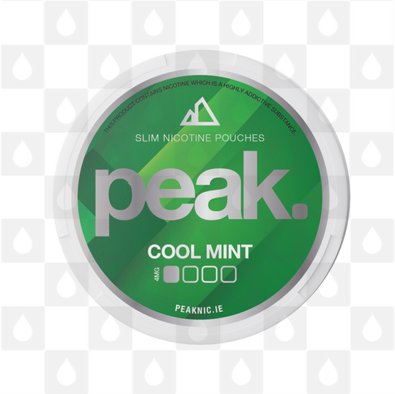 Cool Mint by Peak | Nicotine Pouches, Strength & Size: 20 x 04mg Pouches