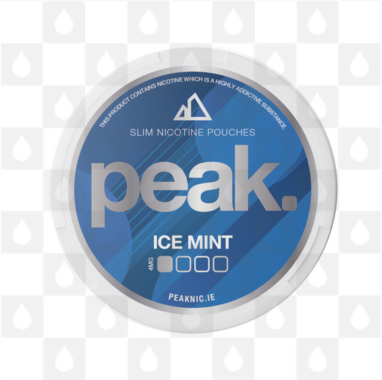 Ice Mint by Peak | Nicotine Pouches, Strength & Size: 20 x 04mg Pouches