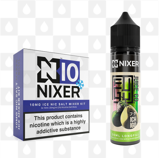 Ich Igo by Fugu x Nixer E Liquid | 60ml Long Fill, Nicotine Type: Nicotine Salt, Strength & Size: 10mg Salt Ice • 60ml • Inc Shots (50/50)