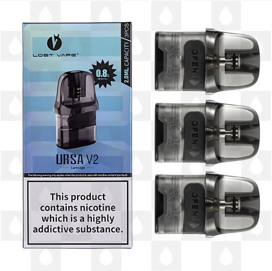 Lost Vape Ursa Nano V2 Replacement Pods, Pod Type: 3 x 0.8 Ohm Ursa Nano V2 Pods