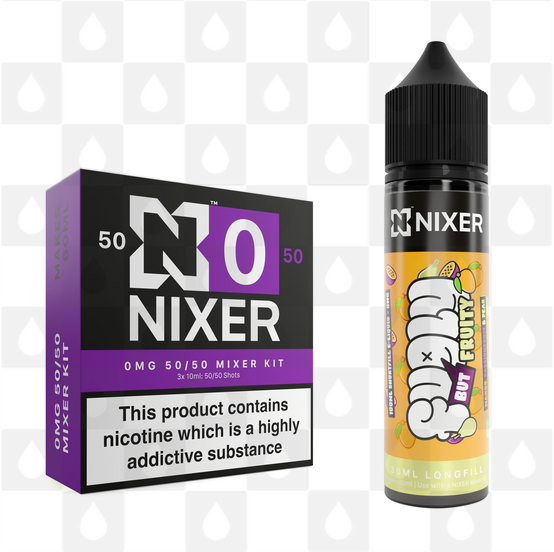 Mango, Passionfruit & Pear by Fugly But Fruity x Nixer E Liquid | 60ml Long Fill, Nicotine Type: Nicotine Free, Strength & Size: 00mg • 60ml • Inc VG/PG Shots (50/50)