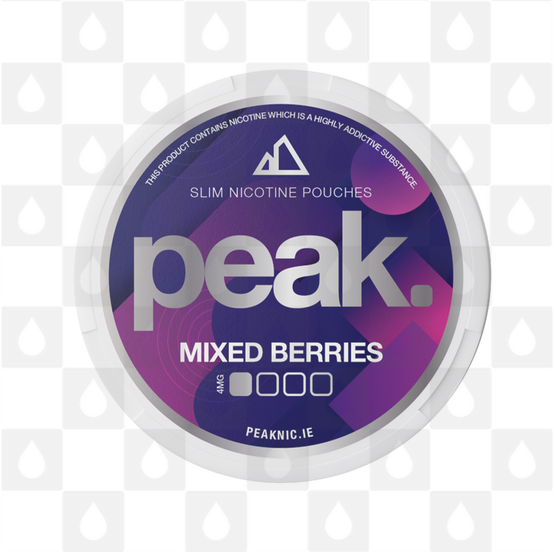Mixed Berries by Peak | Nicotine Pouches, Strength & Size: 20 x 04mg Pouches