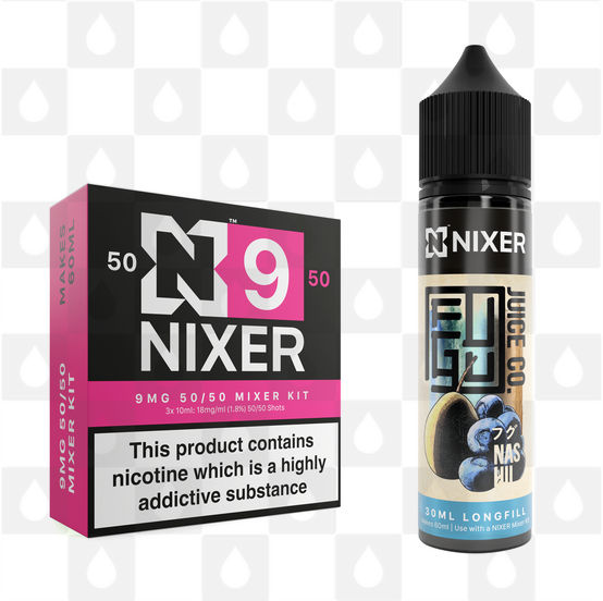 Nas Hii by Fugu x Nixer E Liquid | 60ml Long Fill, Nicotine Type: Regular Nicotine, Strength & Size: 09mg • 60ml • Inc Shots (50/50)