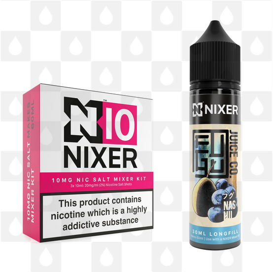 Nas Hii by Fugu x Nixer E Liquid | 60ml Long Fill, Nicotine Type: Nicotine Salt, Strength & Size: 10mg Salt • 60ml • Inc Shots (50/50)