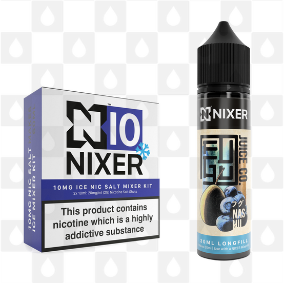 Nas Hii by Fugu x Nixer E Liquid | 60ml Long Fill, Nicotine Type: Nicotine Salt, Strength & Size: 10mg Salt Ice • 60ml • Inc Shots (50/50)