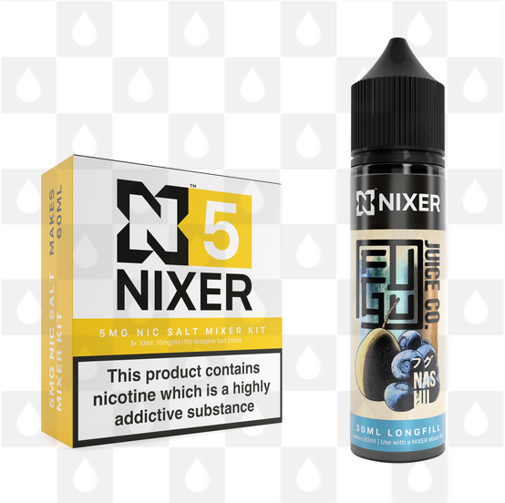 Nas Hii by Fugu x Nixer E Liquid | 60ml Long Fill, Nicotine Type: Nicotine Salt, Strength & Size: 05mg Salt • 60ml • Inc Shots (50/50)