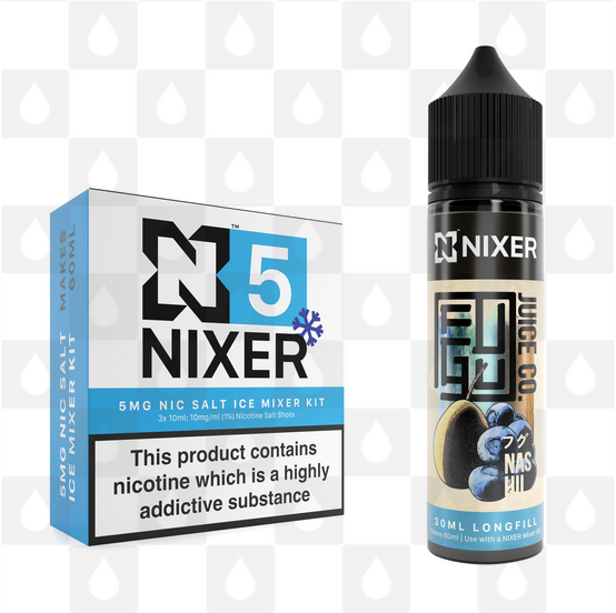 Nas Hii by Fugu x Nixer E Liquid | 60ml Long Fill, Nicotine Type: Nicotine Salt, Strength & Size: 05mg Ice Salt • 60ml • Inc Shots (50/50)