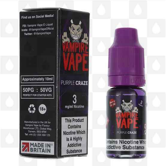 Purple Craze by Vampire Vape E Liquid | 10ml Bottles, Strength & Size: 18mg • 10ml