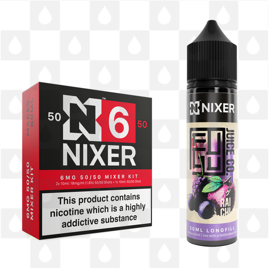 Rai Chi by Fugu x Nixer E Liquid | 60ml Long Fill, Nicotine Type: Regular Nicotine, Strength & Size: 06mg • 60ml • Inc Shots (50/50)