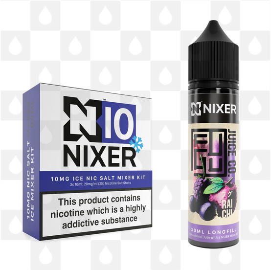 Rai Chi by Fugu x Nixer E Liquid | 60ml Long Fill, Nicotine Type: Nicotine Salt, Strength & Size: 10mg Salt Ice • 60ml • Inc Shots (50/50)