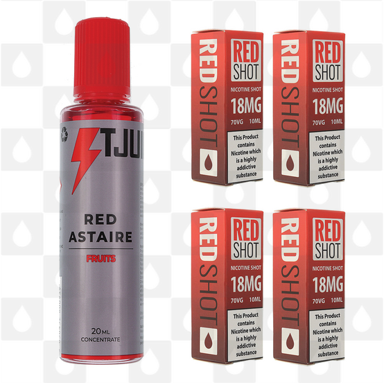 Red Astaire by T-Juice E Liquid | 60ml Long Fill, Nicotine Type: Regular Nicotine, Strength & Size: 12mg • 60ml • Inc Shots (50/50)