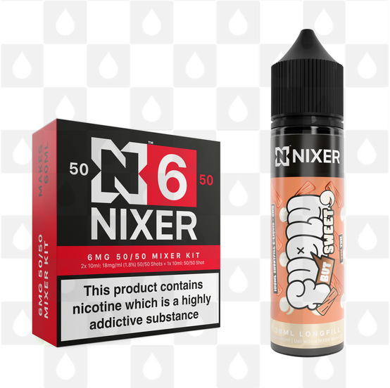 Yum Yum by Fugly But Sweet x Nixer E Liquid | 60ml Long Fill, Nicotine Type: Regular Nicotine, Strength & Size: 06mg • 60ml • Inc Shots (50/50)