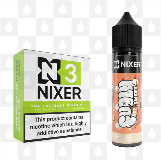 Yum Yum by Fugly But Sweet x Nixer E Liquid | 60ml Long Fill, Nicotine Type: Regular Nicotine, Strength & Size: 03mg • 60ml • Inc Shots (70/30)