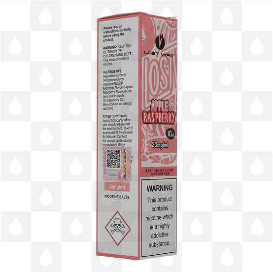 Apple Raspberry | Bar Salts by Lost Vape E Liquid | 10ml Nic Salt, Strength & Size: 20mg • 10ml