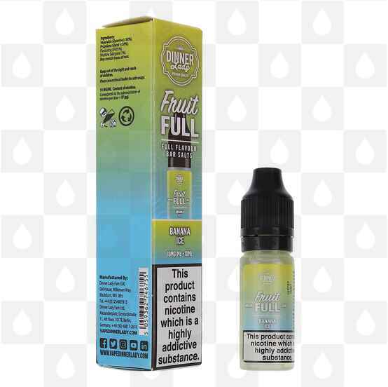 Banana Ice | Fruit Full by Dinner Lady E Liquid | 10ml Nic Salt, Strength & Size: 05mg • 10ml