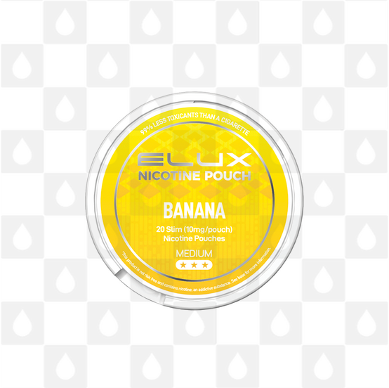 Banana by Elux | Nicotine Pouches, Strength & Size: 20 x 10mg Pouches
