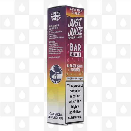 Blackcurrant Lemonade | Bar Salts by Just Juice E Liquid | 10ml Bottles, Strength & Size: 10mg • 10ml
