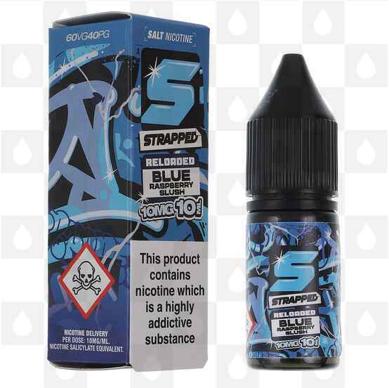 Blue Raspberry Slush by Strapped Reloaded E Liquid | 10ml Nic Salts, Strength & Size: 20mg • 10ml