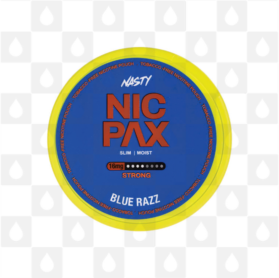 Blue Razz by Nasty Nic Pax | Nicotine Pouches, Strength & Size: 20 x 16mg Pouches