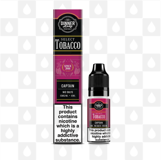 Captain | Select Tobacco by Dinner Lady | 10ml Nic Salt, Strength & Size: 20mg • 10ml