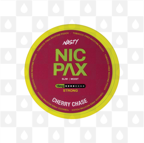 Cherry Chase by Nasty Nic Pax | Nicotine Pouches, Strength & Size: 20 x 16mg Pouches