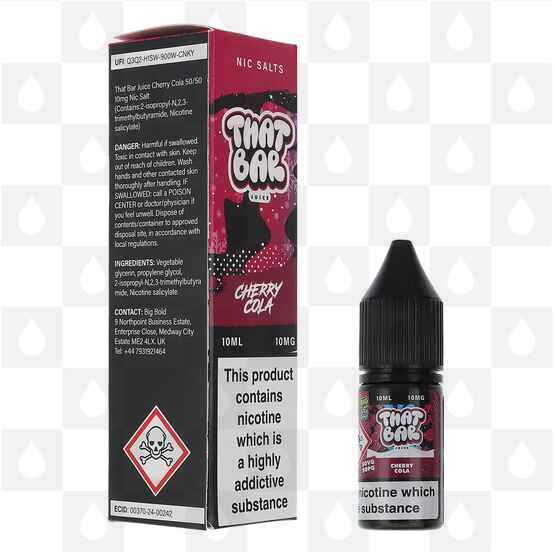 Cherry Cola by That Bar E Liquid | 10ml Nic Salt, Strength & Size: 20mg • 10ml