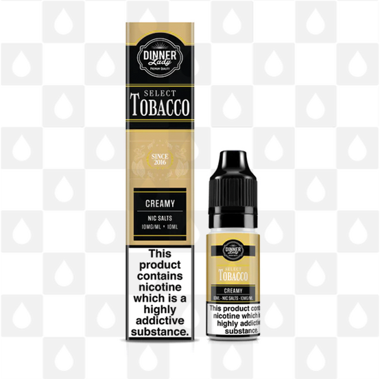 Creamy | Select Tobacco by Dinner Lady | 10ml Nic Salt, Strength & Size: 10mg • 10ml