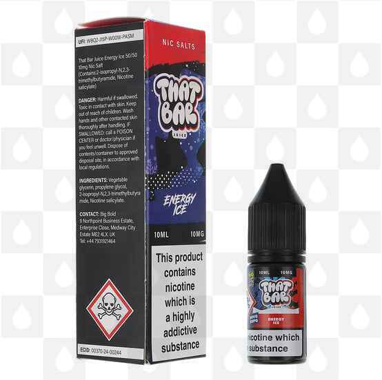 Energy Ice by That Bar E Liquid | 10ml Nic Salt, Strength & Size: 20mg • 10ml