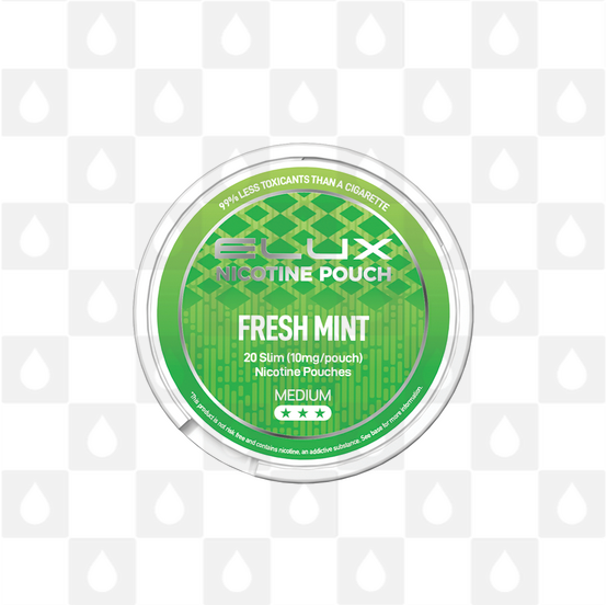 Fresh Mint by Elux | Nicotine Pouches, Strength & Size: 20 x 10mg Pouches
