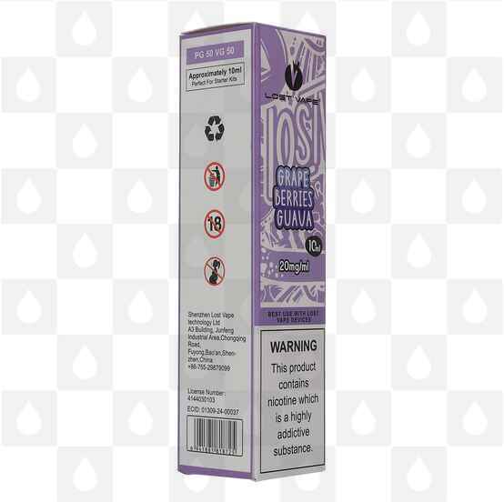Grape Berries Guava | Bar Salts by Lost Vape E Liquid | 10ml Nic Salt, Strength & Size: 20mg • 10ml