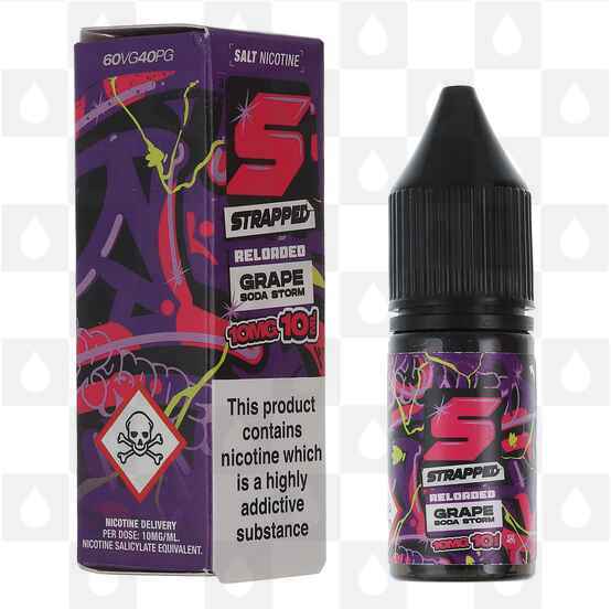 Grape Soda Storm by Strapped Reloaded E Liquid | 10ml Nic Salts, Nicotine Strength: NS 20mg, Size: 10ml (1x10ml)