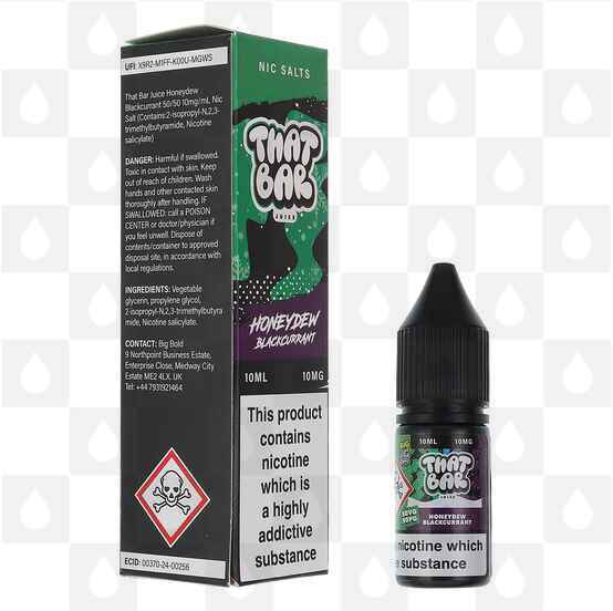 Honeydew Blackcurrant by That Bar E Liquid | 10ml Nic Salt, Strength & Size: 20mg • 10ml