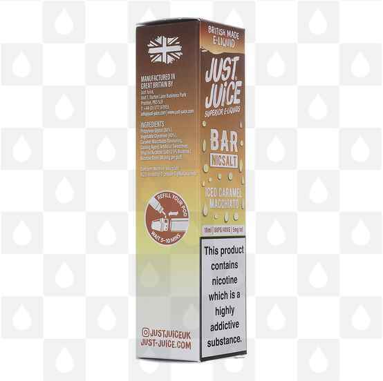 Ice Caramel Macchiato | Bar Salts by Just Juice E Liquid | 10ml Bottles, Strength & Size: 10mg • 10ml